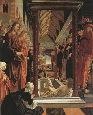 The Resurrection of Lazarus.From the St Wolfgang Altar (mk08), PACHER, Michael
